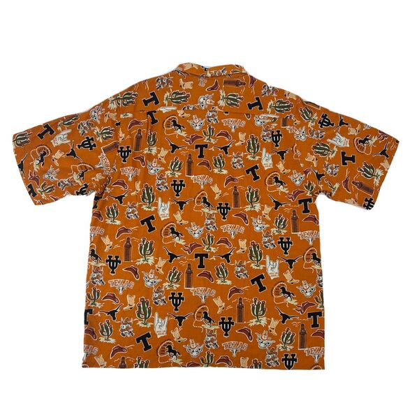 Texas Longhorns Reyn Spooner Shirt Men's L‎ Orange Button Up Hook Em Horns - Picture 4 of 8